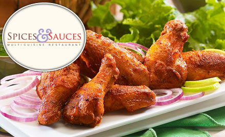 Spices & Sauces Baner - 20% off on food & beverages. Relish the authentic flavours of Oriental & Continental cuisines!