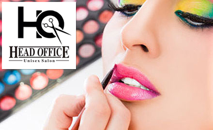 Head Office Unisex Salon Punjabi Bagh - 30% off on makeup package. Get party makeup, hair styling & dress draping! 