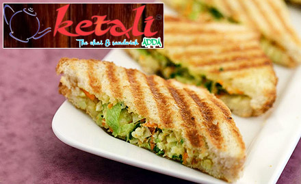 Ketali - The Chai & Sandwich Adda Vijay Nagar - 20% off on total bill. Enjoy sandwich, burger, flavoured tea, smoothie and more!