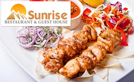 Sunrise Restaurant Mahabalipuram - 20% off on total bill. Enjoy North Indian and Continental delicacies!