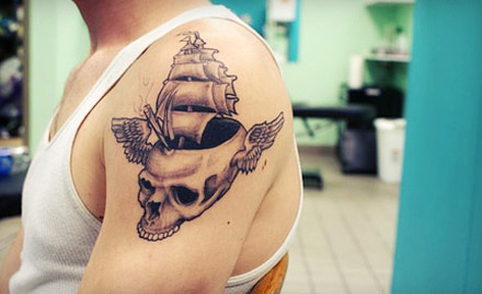 Skin Machine Tattoo Studio Vardhman Mall - 45% off on permanent tattoo. Ink you skin!
