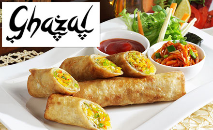 Ghazal Sector 5 - 20% off on food bill. Enjoy North Indian, Mughlai, Continental and Oriental cuisine!