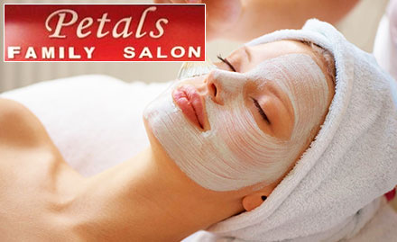 Petals Family Saloon Garihat Road - 50% off on pre bridal & bridal package. Get hair styling, makeup, facial, waxing & more!