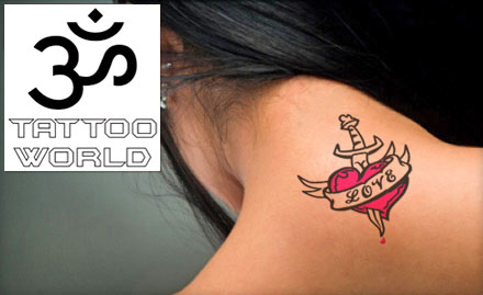 Om Tattoo World Vile Parle - Upto 86% off on permanent tattoo. Get inked!