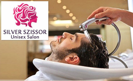 Silver Szissor Unisex Salon Sector 41 Noida - Rs 599 for L'Oreal hair spa, hair wash, blow dry, haircut, head massage, facial, bleach and more!