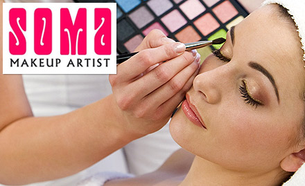 Soma Make Up Artist Rajouri Garden - 40% off on bridal makeup & party makeup. Doorstep services valid across Delhi/NCR!