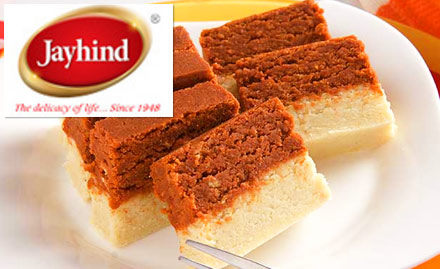 Jayhind Sweets Khadia - Upto 30% off on akhrot barfi, badam pista katri, besan ladoo, chocolate barfi, raj bhog & more!