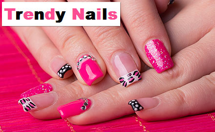 Trendy Nails Bandra West - Gel nail extensions, gel polish, 3D nail art, glitters, millars and more starting from Rs 1299!