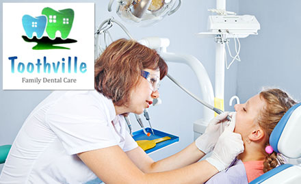 Toothville Grant Road - Rs 280 for dental consultation, scaling, polishing and x-ray. Also get 40% off on other dental services!