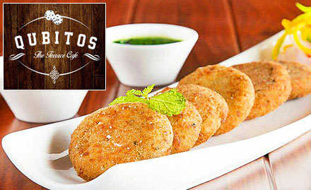 Qubitos- The Terrace Cafe Rajouri Garden - 15% off on food bill. Enjoy Thai, European and Mexican cuisines!