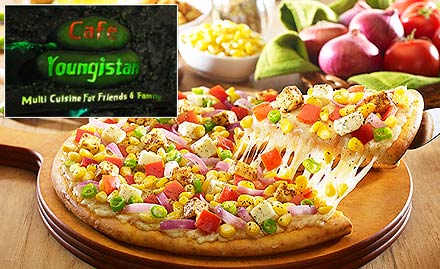 Cafe Youngistan Roop Nagar - Upto 25% off on food and beverages. Get pizzas, burgers, mocktails & more! 