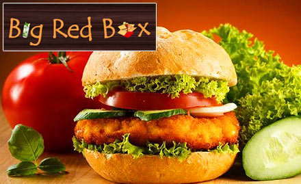 Big Red Box Kamla Nagar - Rs 100 off on a minimum billing of Rs 500. Enjoy salads, burgers, pizza, sandwiches, pasta & more!
