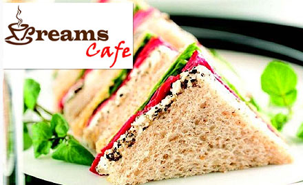 Dreams Cafe - All Day English Food Station Koramangala - 15% off on food and beverages. Get soups, sandwiches, burgers, fries & more!