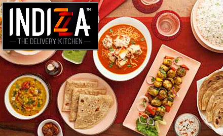 Indizza - The Delivery Kitchen Lower Parel - 15% off on food bill. Get paneer tikka, chicken Afghani, Hyderabadi biryani and more!