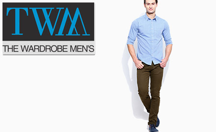 TWM - The Wardrobe Men's Chandkheda - Upto 40% off on apparel. Being Human, Flying Machine, Park Avenue, Spykar and more on offer!
