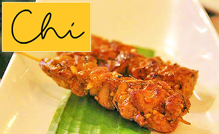 Chi Asian Cookhouse Connaught Place - 15% off on skewers, dimsums, soups, salads, main course & more. Offer valid at Janpath!