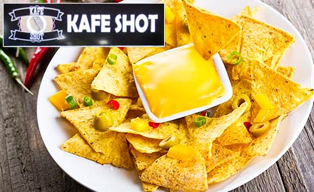 Kafe Shot Rajarhat - 15% off on a minimum bill of Rs 300. Get nachos, chicken nuggets, tea, milk shakes & more!