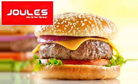 Joules Sola - 25% off on a minimum bill of Rs 300. Get burgers, sandwich, pasta, pancakes, milk shakes & more!