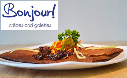Bonjour! Koramangala - 20% off on a minimum bill of Rs 250. Enjoy mouthwatering French delights!

