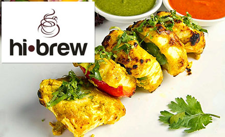 Hi Brew Restaurant Salt Lake - Rs 499 for combo for 2. Enjoy jeera rice, naan, starter, main course, dessert and more!