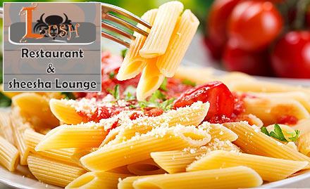 Lush Restaurant & Sheesha Lounge Gulbai Tekra - 20% off on food and hookah. Enjoy soup, pizza, pasta & more!