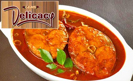 Gams Delicacy Koramangala - 20% off on on a minimum billing of Rs 500. Enjoy North Indian, Chinese, Continental & authentic Assamese cuisine!