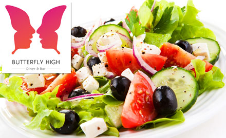 Butterfly High Viman Nagar - Rs 399 for veg combo meal. Get soup, salad, sandwich, pizza and more!