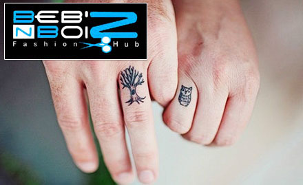Bebz N Boiz Fashion Hub Thaltej - Get 1 sq inch of permanent black & grey tattoo at just Rs 199!