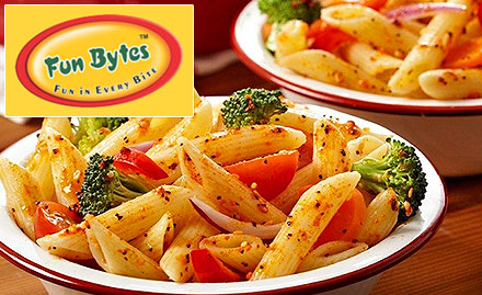 Fun Bytes Kalkaji - Buy 2 get 1 free offer on burgers, sandwich, pasta, wraps & more. Valid for take away!