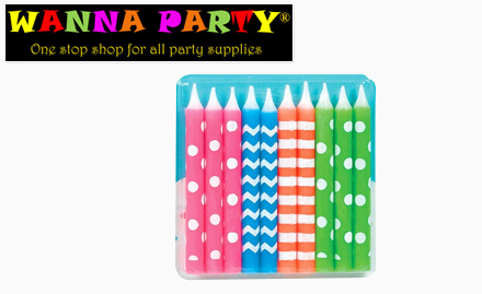Wanna Party Rajouri Garden - Rs 200 off on party props, accessories, candles, balloons & more. Valid for Delhi, Gurgaon & Noida