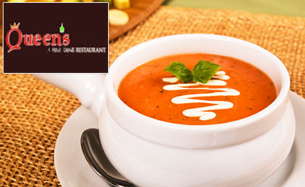 Queens Chandkheda - 20% off! Enjoy pure vegetarian North Indian, Chinese & Continental cuisine!