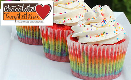 Chocolate Temptation Satya Niketan - Get cupcakes, chocolate lollies and chocolate bars free with cakes and cupcakes