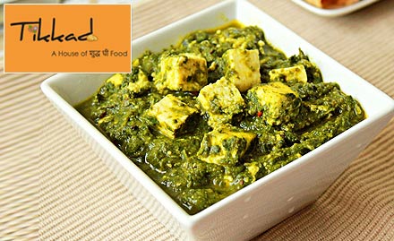 Tikkad Saket Colony - 20% off! Enjoy pure vegetarian North Indian and Rajasthani cuisine!