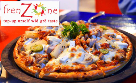 Frenzone Moti Bagh - Get unlimited food starting at Rs 399. Enjoy pizza, dimsums, paneer tikka & more!