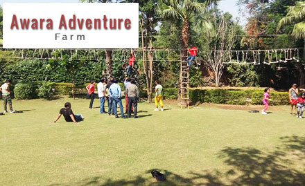 Awara Adventure Farm Sector 49, Gurgaon - Day out picnic package starting at just Rs 500. Location - Awara's Adventure Farms, Aravali Hills Gurgaon!