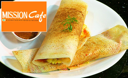 Mission Cafe Salt Lake - Enjoy buy 1 get 1 offer on chole bhature and masala dosa!