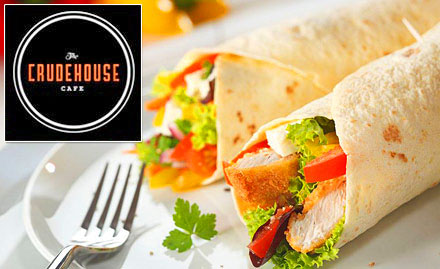 The Crude House Cafe Tagore Garden - 20% off on pizza, salads, momos, wraps & more. Savour the global cuisines!