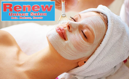 Renew Unisex Salon Malviya Nagar - Rs 1480 for facial, manicure, waxing and more worth Rs 3200