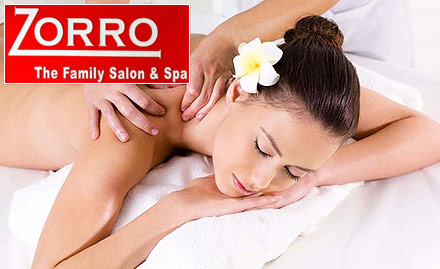 Zorro The Family Salon & Spa Navi Mumbai - Upto 50% off on haircut, body spa, waxing, spa pedicure and more!