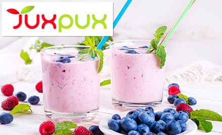 Jux Pux Kandivali East - 20% off on total bill. Additionally, buy 2 get 1 free offer on shakes, smoothies & more!