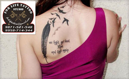 For Life Tattoo Studio Rajouri Garden - 16 sq. inch permanent tattoo at just Rs 999. Get inked forever!