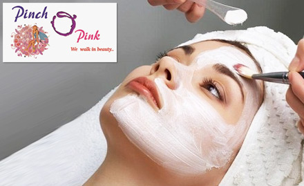 Pinch O Pink Rajouri Garden - Rs 1499 for facial, bleach, Vitamin E glow oil massage, deluxe pedicure, hair protein pack with spa & more!