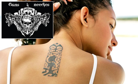 Guns N Needles Tattoos Sector 3, Rohini - Upto 83% off on permanent tattoo. Get your story inked!