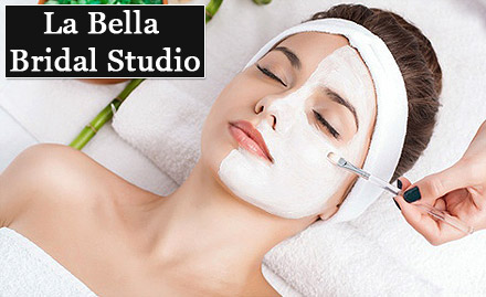 La Bella Bridal Studio Phase-3B2 - Upto 63% off! Get de-tan facial, hair spa, head massage, party makeup and more!