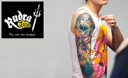 Rudra Tattoo Zone Mem Nagar - 80% off on permanent tattoo. Get coloured tattoo, portrait tattoo. 3D tattoo and more!