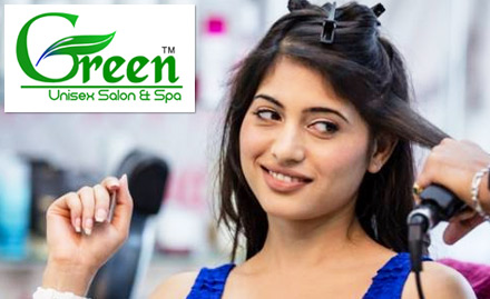 Green Unisex Salon & Day Spa MRC Nagar - Get hair rebonding, hair straightening or keratin treatment at just Rs 2999. Also, get 40% off on spa services!