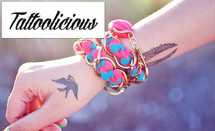 Tattoolicious Connaught Place - Rs 999 for 8 sq inch permanent tattoo. Tattoo your thoughts!
