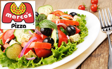 Marco's Pizza Vadi Wadi - Buy 1 get 1 offer on pizza, salads, garlic breads and mocktails!