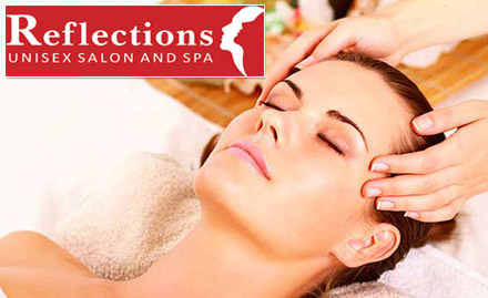 Reflections Unisex Salon & Spa Garh Road - Upto 70% off! Get body spa, face lift, radiance facial, hair spa, pedicure and more!