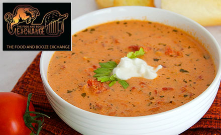 The Food And Booze Exchange Kamla Nagar - 20% off on food bill. Get soups, wraps, sandwiches and more!